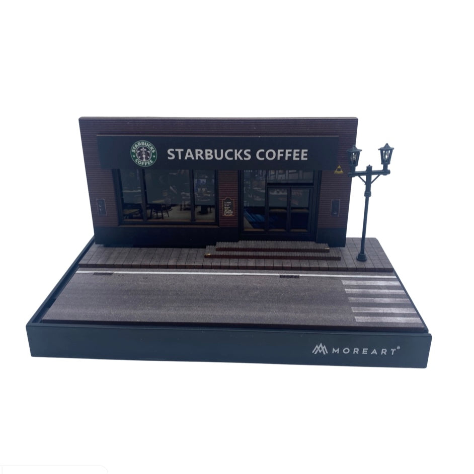 Starbucks 1:64 Diorama with battery powered lamp post